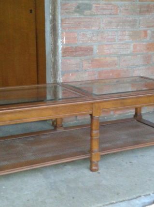 Table basse vitrée