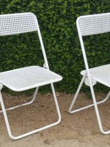 4 chaises metal