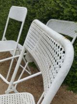 4 chaises metal
