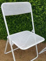 4 chaises metal
