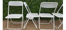 4 chaises metal