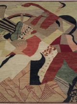 Tapis 200x220 UNIQUE fait main Etat neuf Tableau Cubiste 