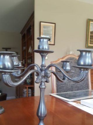 chandeliers étain
