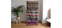 Tapis boucherouite berbère tissé main au Maroc