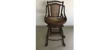 chaise haute enfant ancienne cannée transformable