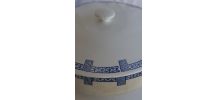 soupière bleue de gien décor art déco