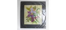tableau peinture sur soie fleurs