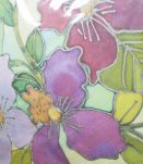 tableau peinture sur soie fleurs