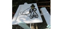 Petite lampe à poser en fer forgé 17 cm x 10 cm pour petite 