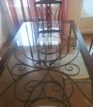 table + chaises + console