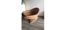 Fauteuil lotus en rotin 