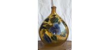 Dame jeanne ambre aux volubilis 12 litres