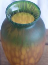 Paire de 2 petits vases en pate de verre