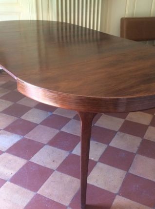Table extensible scandinave en palissandre