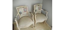 Paire de fauteuils LXVI refaits à neuf