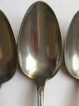 7 cuillères à soupe anciennes en étain