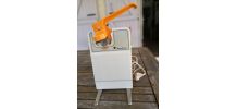 Ouvre boîte ancien orange et blanc Moulinex  