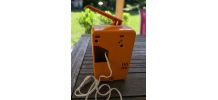 Ouvre boîte ancien orange et blanc Moulinex  