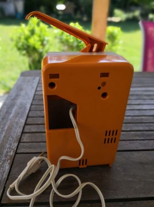 Ouvre boîte ancien orange et blanc Moulinex  