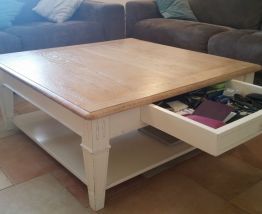 Table basse en chêne massif