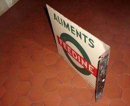 ancienne plaque publicitaire aliments  FEEDINE