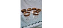 verre dorure luxe  1970 