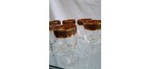verre dorure luxe  1970 
