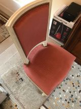 Chaise en marqueterie, style Louis XVI