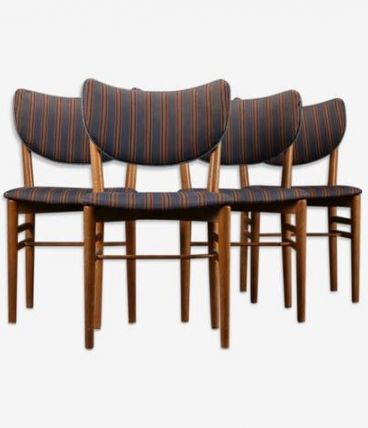 Niels Koppel- 4 Chaises à rayures