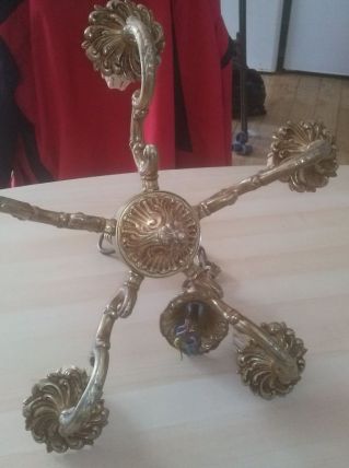 lustre 5 branches en bronze