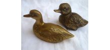 lot  de  2 canards   en laiton
