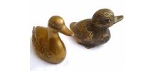 lot  de  2 canards   en laiton