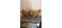 Paires de fauteuils en rotin