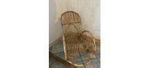 Roching chair en rotin 
