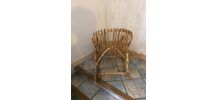 Roching chair en rotin 