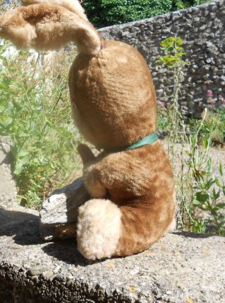 LAPIN PELUCHE ANCIEN 45 CM BON ETAT MARRON