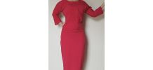 Robe rouge style rétro 