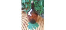 dame jeanne en verre ambré-bonbonne