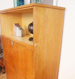 Secrétaire bureau vintage scandinave pieds compas