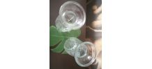 lot 2 vases à jacinthes verre blanc- Art déco