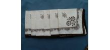 lot de 6 serviettes de table ,vintage