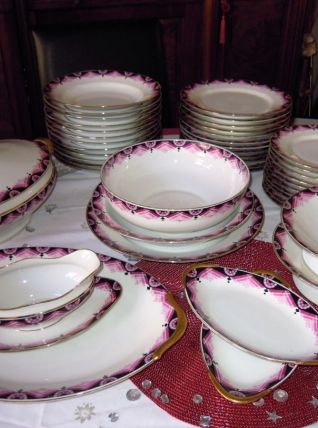 SERVICE DE TABLE PORCELAINE 1930 art deco