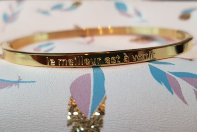Bracelet à Message Acier Inoxydable Doré