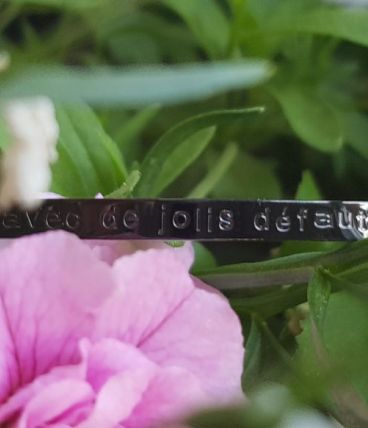 Bracelet à Message Acier Inoxydable Noir 