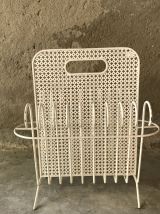 Porte-revues Mategot blanc en métal