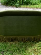 Banquette crapaud ancienne vert olive
