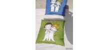 Coussin à message d'amour VINTAGE signé KIM 