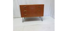 Commode teck vintage pieds épingles