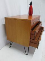 Commode teck vintage pieds épingles