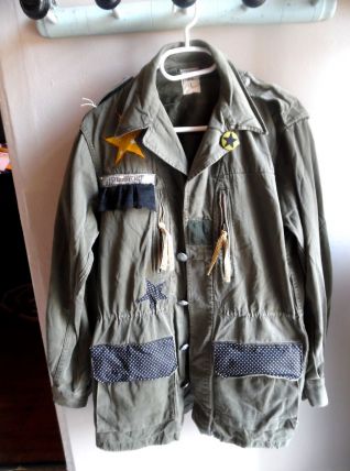 veste militaire ancienne ,customisée